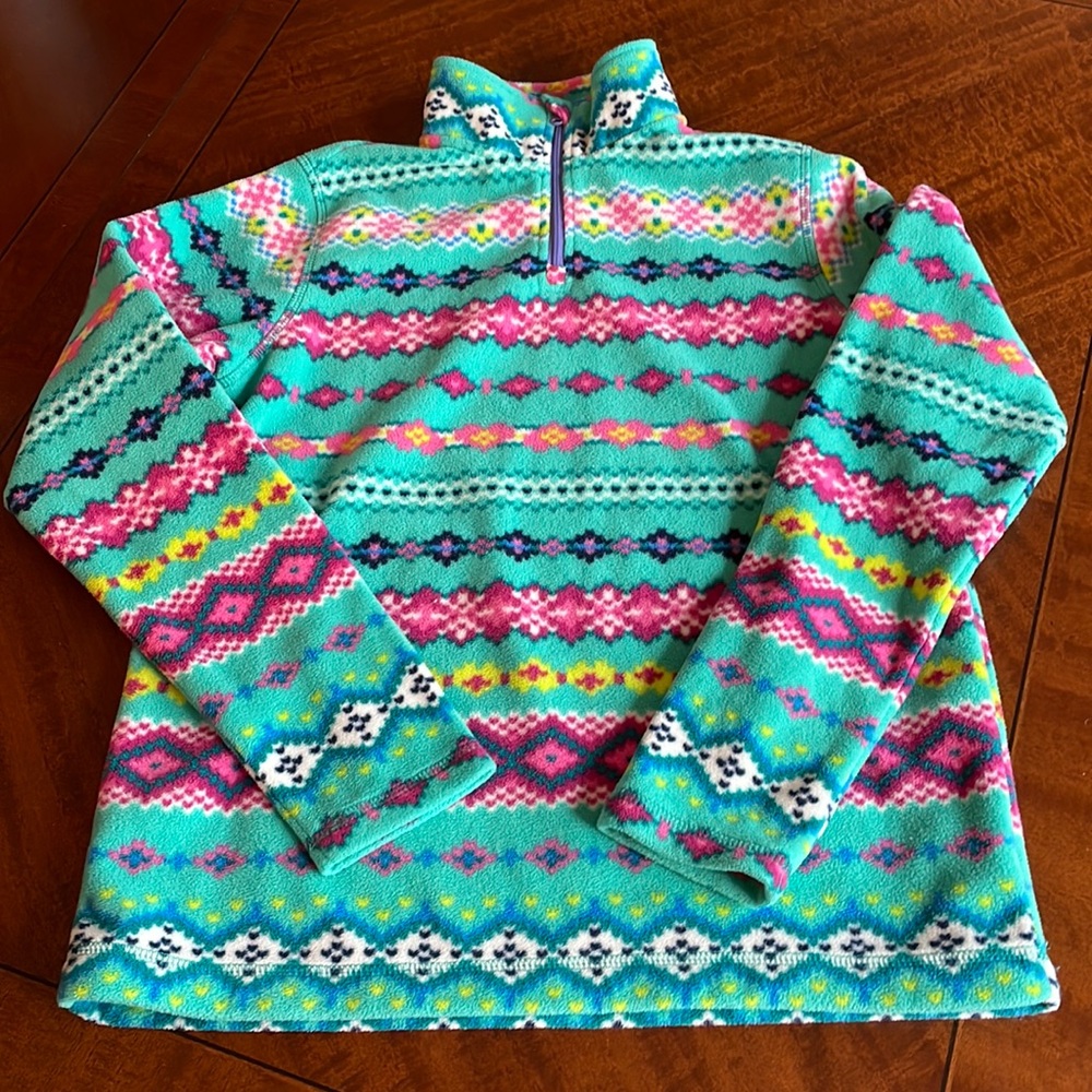 Like New Fleece 1/4 Zipper Pullover by Lands End Size M (10-12)